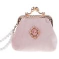 thumbnail image 1 of Vintage Style Purse Lovely Coin Pouch Portable Small Wallet Girls Fashion Change Bag for Women Ladies (Pink), 1 of 6