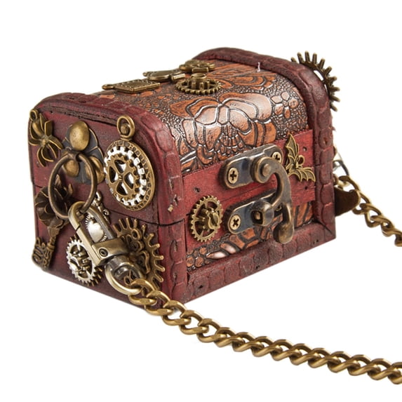 Vintage Style Purse Small Gothic Punk Gears Pouch Totes Women