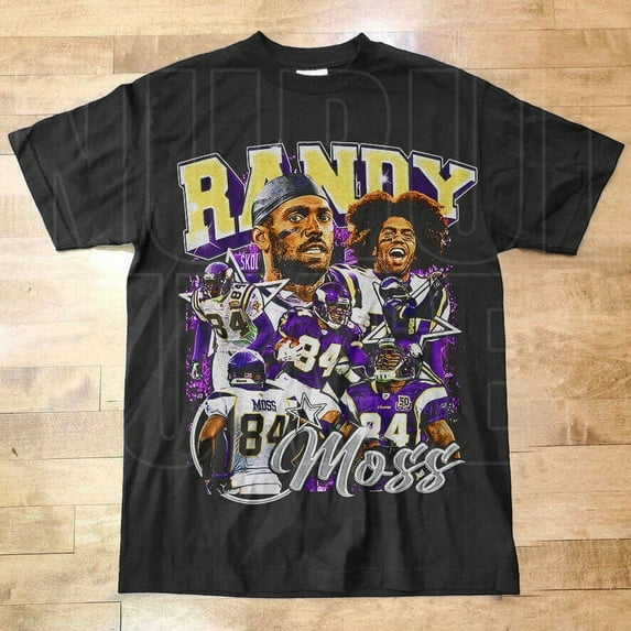 Vintage Style Randy Moss Shirt, Football shirt, Classic 90s Graphic Tee, Unisex, Vintage Bootleg, Gift, Retro RM50