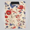 thumbnail image 1 of Vintage Style Red White Blue Flowers Foldable Binder Folder Clipboard with Pen Slot Double Clips A4 Size File Storage, 1 of 8