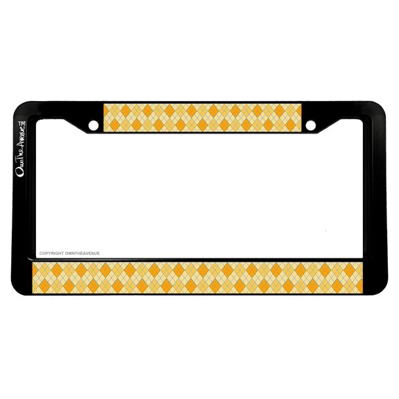 Vintage Style Retro Old School 80s 70s Pattern License Plate Frame