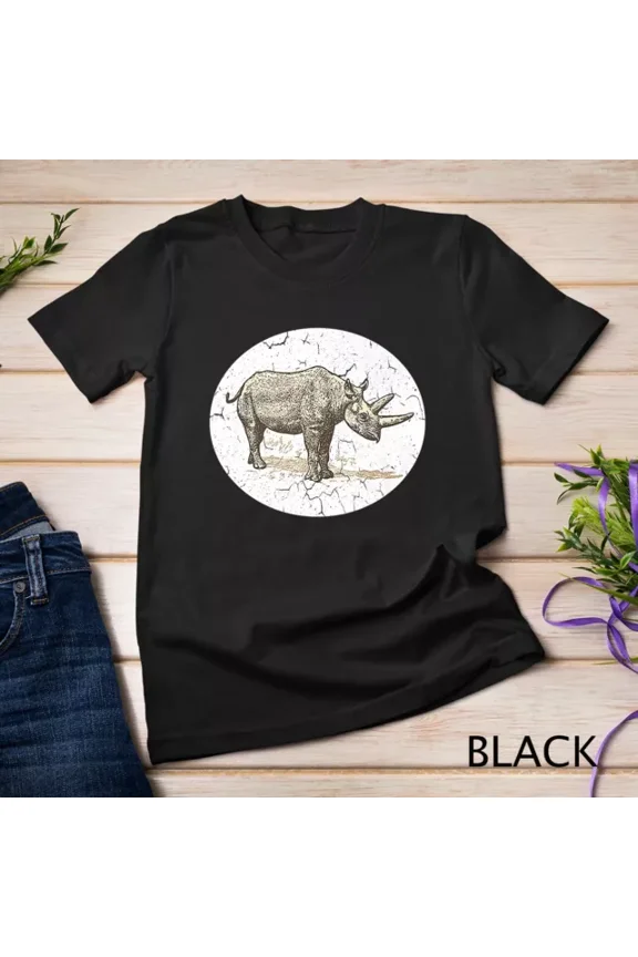 Vintage Style Rhino Rhinoceros Shirt Unisex S-5XL Hot Trending Shirt, Vintage Birthday Gift