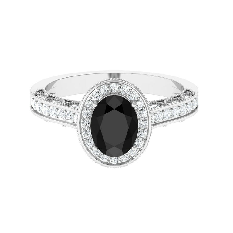 White gold onyx ring hot sale womens
