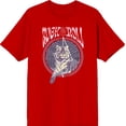 thumbnail image 1 of Rock & Roll Tiger Adult Red Crew Neck Short Sleeve Tee-Medium, 1 of 4