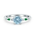 thumbnail image 1 of Vintage Style Round Wedding Ring Marquise Simulated 925 Sterling Silver Size 6, 1 of 5