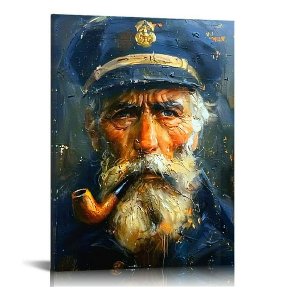 Vintage Style Sailor Canvas Wall Art Print , Artwork Poster for Home Bedroom living room Home , Office, Dining, Bar Decor Wall Decor Framed Gift