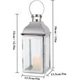 thumbnail image 1 of Vintage Style Silver Stainless Steel Candle Lanterns with Tempered Glass for Indoor/Outdoor Events, Parties & Weddings, 1 of 8