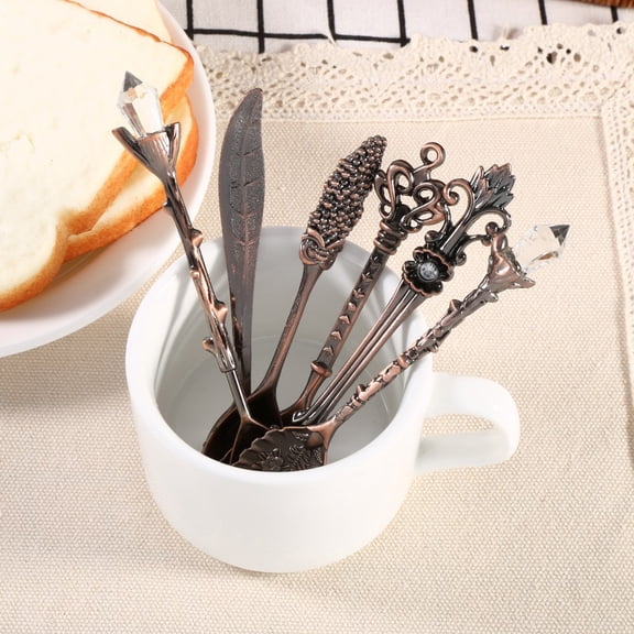Vintage Style Spoon  Fork Set, 6 Piece Zinc Alloy Tableware, Gift Idea