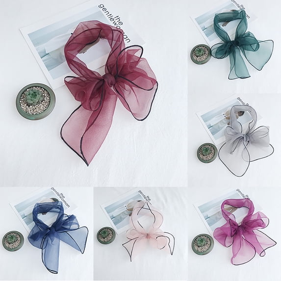 Vintage Style Square Scarf for Women Lightweight Silk Feel Headwear and Neck Accessory