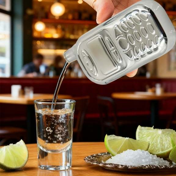 Vintage-Style Stainless Steel Flask