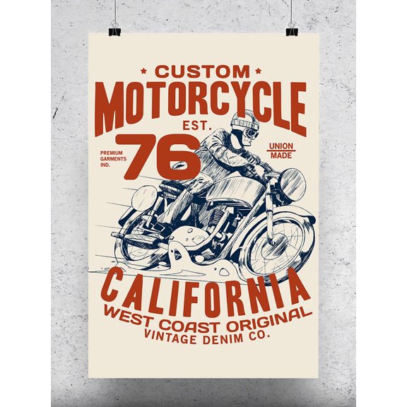 Vintage Style Tee Print Design Poster -Image by Shutterstock