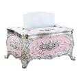 thumbnail image 1 of Decorative Tissue Box, Bulk Square Napkin Dispenser Retro, European Luxury, Bohemian Styles Perfect for Nightstands or Vanities/Living Rooms/Bathrooms/Offices/Desktops/Dining Rooms, Acrylic, 1 of 5