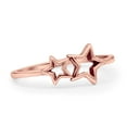thumbnail image 1 of Vintage Style Two Star Oxidized Ring 925 Sterling Silver Size 6, 1 of 5