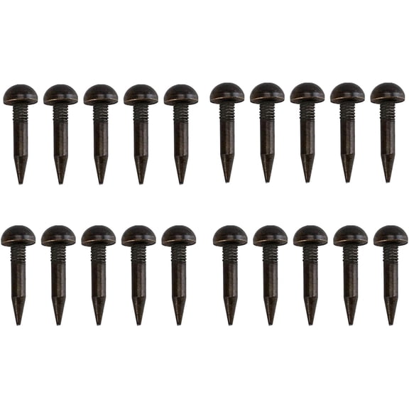 Vintage Style Upholstery Tacks, Solid Pure Brass Round Head Furniture Nails Studs Thumb Push Pins Fasteners for Sofa Carpet Door Decoration Chair Bed DIY Craft, Antique Black