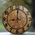 thumbnail image 1 of Vintage Style Wall Clock with Rustic Design 10-Inch Silent Wooden Wall Clock, Battery Operated (AA Batteries Not Included), Artistic Home Decor, 1 of 8