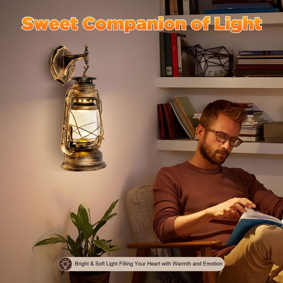 Vintage Style Wall Lamp Hallway Restaurant Lighting Decorative Lantern Light E27 for Courtyard, Villa, Porch, Garage, Aisle, Shop Entrance, Park ( Bulb Not Included)