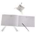 thumbnail image 1 of Vintage Style Wedding Guest Book And White Satin Wedding Set, 1 of 8