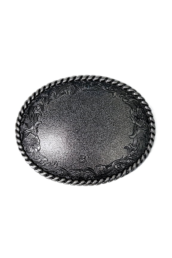 Vintage Style Western Flower Custom Blank Belt Buckle