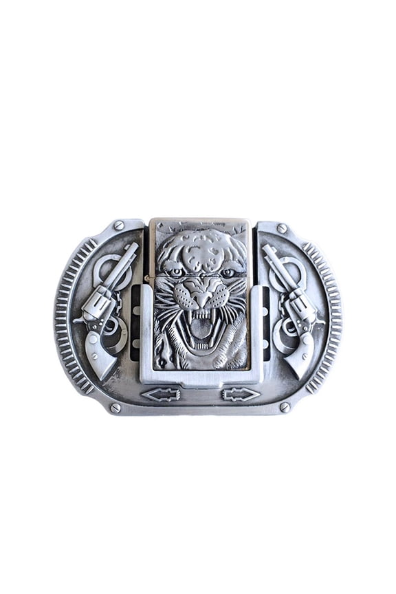Vintage Style Western Tiger Wildlife Cowboy Cowgirl Belt Buckle