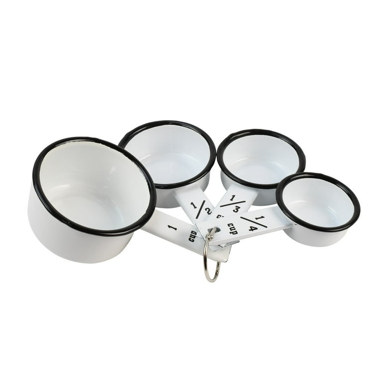 White Enamel Measuring Cup Set Vintage Cookware Bakeware Rustic Baking Utensils White Enamel Measuring Cup Set Vintage Cookware Bakeware Rustic Baking Utensils