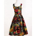 thumbnail image 1 of Vintage Style Women Dresses Cotton Linen Blend Square Neck, 1 of 5