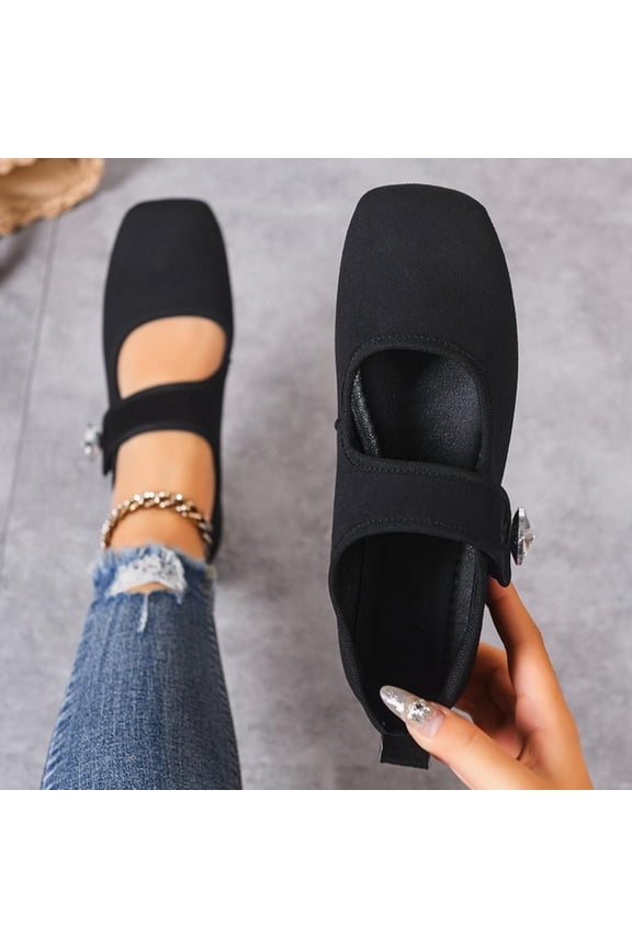 Vintage Style Women's Retro Casual Daily Wear Shoes Comfortable Plus Size Office Work Spring Summer Black 6