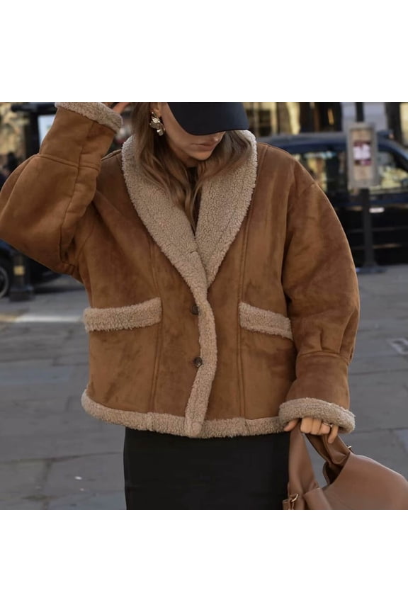 Vintage Style Women's Wool Blend Overcoat With Lapel Loose Fit Lined Jacket For Fall And Winter plus Size Lingerie for Women 4x Big And Tall Womens Lace Top plus plus Size Tunics for Women 3x Plain