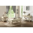 thumbnail image 1 of ACME Ragenardus 2-Drawer Wooden Top Storage Coffee Table in Antique White, 1 of 5