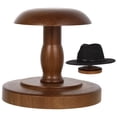 thumbnail image 1 of Vintage Wooden Hat and Cap Rack,Rustic Tabletop Display Stand for Cowboy Hats, Baseball Caps, Wigs, Wardrobe, Shelf, Entryway Organizer, 1 of 6
