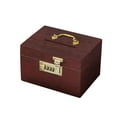 thumbnail image 1 of Vintage Style Wooden Piggy Bank Treasure Chest with Lock Jewelry Storage Case Saving Box Decorative Box Collection for Adults, 1 of 8