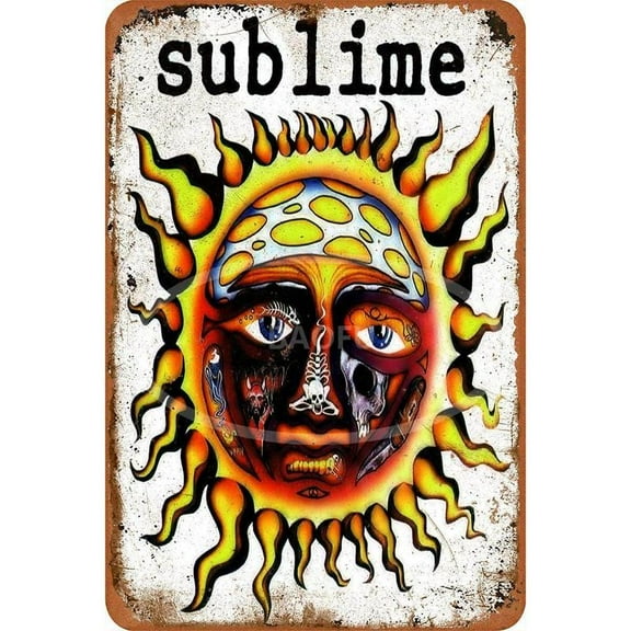 Vintage Sublime Tin Painting Wall Poster Metal Sign Wall Decor 12"x8"