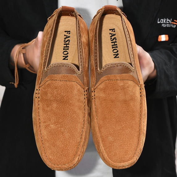 Vintage Suede Slip-On Driving Loafers
