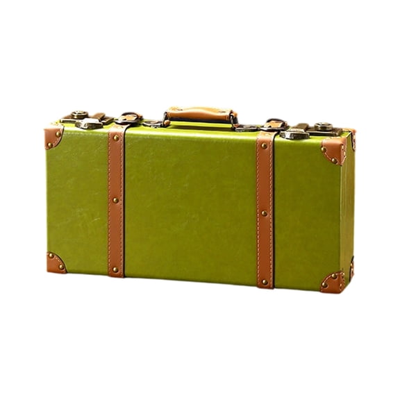 Vintage Suitcase Antique Trunk Decorative Box Travel Accessory Photography Props Case Collectible Storage Solution