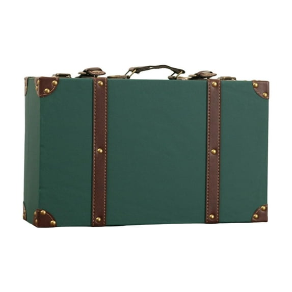Vintage Suitcase Storage Box Treasure Chest Retro European Design for Home Decor and Window Shop Display