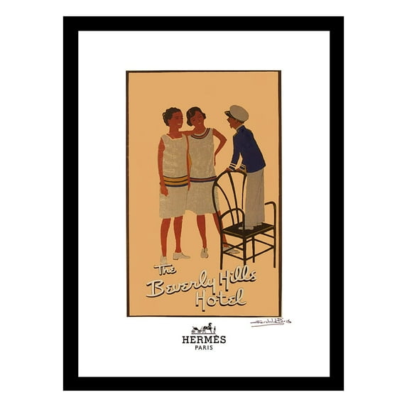 Vintage Summer Folk at The Beverly Hills Hotel Framed Print