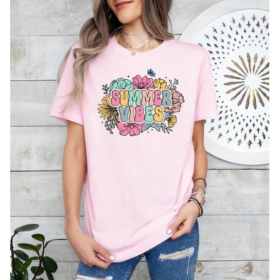 Vintage Summer Vibes Shirts, Boho Shirts, Beach shirts, Summer Shirt, Shirt for Women, cute summer shirt, girls trip shirt, girls weekend All Size S-5Xl