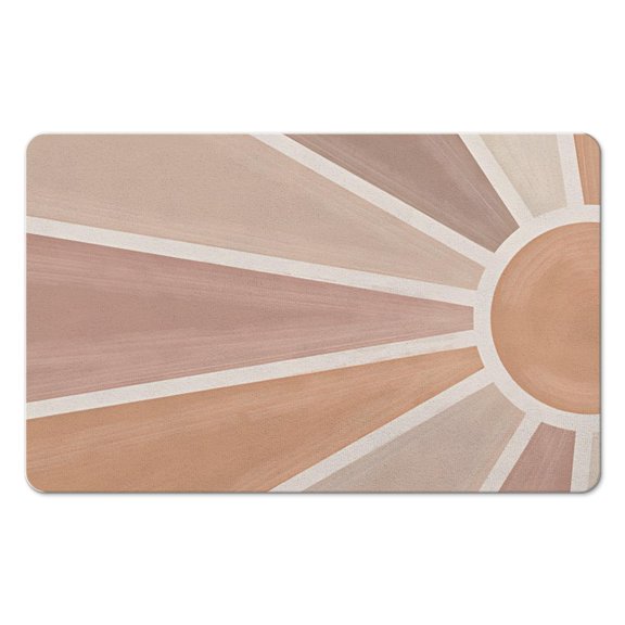 Vintage Sun Bath Mat - Non-Slip, Soft and Cozy, Colorful Addition to Your Bathroom, Machine Washable, Perfectly Sized at 20x32 inch, Brings Farmhouse Style to Sink, Tub, Toilet or Door
