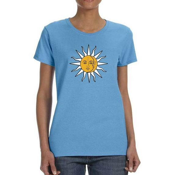 Vintage Sun Moon Daisy T-Shirt Women -Image by Shutterstock, Female 4X-Large