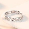 thumbnail image 1 of Sun And Moon Ring Adjustable Silver Wave Design Vintage Jewelry Individually Packed For Women And Men Gift Set, 1 of 4