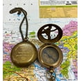 thumbnail image 1 of Vintage Sundial Compass Brass Compass Gift for Him Engraved Compass Sundial Push Compass for Camping Hiking Touring Compass, 1 of 5