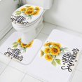 thumbnail image 1 of Vintage Sunflower Bathroom Rugs Set Hello Summer Non Slip Absorbent Soft Bath Mats 3 Piece Set with Bathroom Rug, U-Shaped Floor Mat, Toilet Seat Cover Large Size, 1 of 9