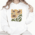 thumbnail image 1 of Vintage Sunflower Graphic Tee T-Shirt Print Top Breathable Regular Fit Hooded long-sleeved White S-2XL, 1 of 6