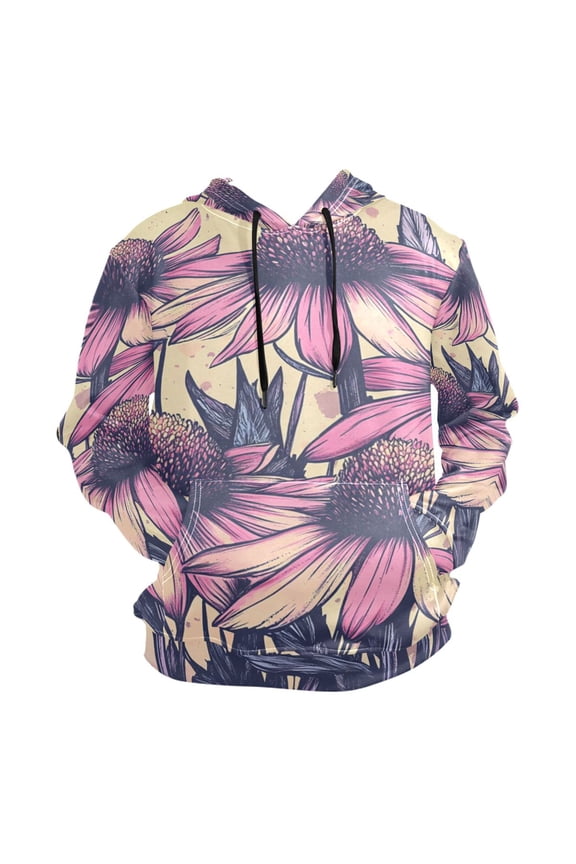 Vintage Sunflower Illustration Men’s Hoodies Sweatshirt Fleece Jackets Long Sleeve Sweatshirts