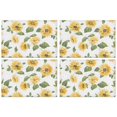 thumbnail image 1 of Vintage Sunflower Placemats Set of 4, Machine Washable Heat Resistant Linen Table Mats with Boho Floral Pattern Featuring Yellow Blooms and Rustic Bees and Butterflies, 1 of 6