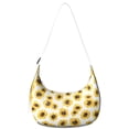 thumbnail image 1 of Vintage Sunflower Print Boho Sling Bag Yellow Floral Crossbody Purse with Adjustable Strap for Women Lightweight Shoulder Bag for Travel Summer Autumn Use, 1 of 5