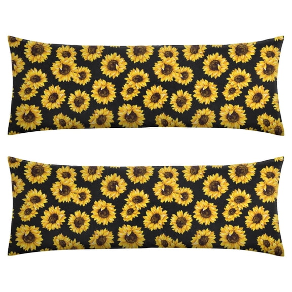 Vintage Sunflower Throw Pillow Cover&nbsp;– Retro Sunflower Graphic, 70s Inspired, Country & Farmhouse Style