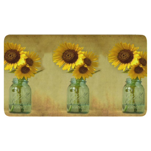 Vintage Sunflower Welcome Doormat for Indoor/Outdoor Entrance Vintage Sunflower Decoration Door Mat Kitchen Door Mat Bedroom Doormat 17x30 Inch