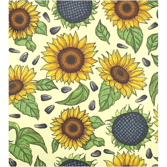 Vintage Sunflowers Beige Dishwasher Magnet Covers for The Front Magnetic Dishwasher Decorative Cover Home Cabinet Decals 23" x 26" Refrigerator Door Decor