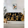 thumbnail image 1 of Vintage Sunflowers Couch Cover, Elegant Pastoral Botanical Watercolor Oversized Sofa Cover Blanket for 3 Cushion Couch, Sectional Sofa Slipcover Furniture Protector for Living Room Bedroom 71''x150'', 1 of 9