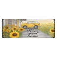 thumbnail image 1 of Vintage Sunflowers Country Flowers Black Kitchen Mat Set Of 2 Cushioned and Non-Skid Washable Floor Mat for Home Kitchen Decor or Office 17x29+17x47 Inch Black Edge, 1 of 7